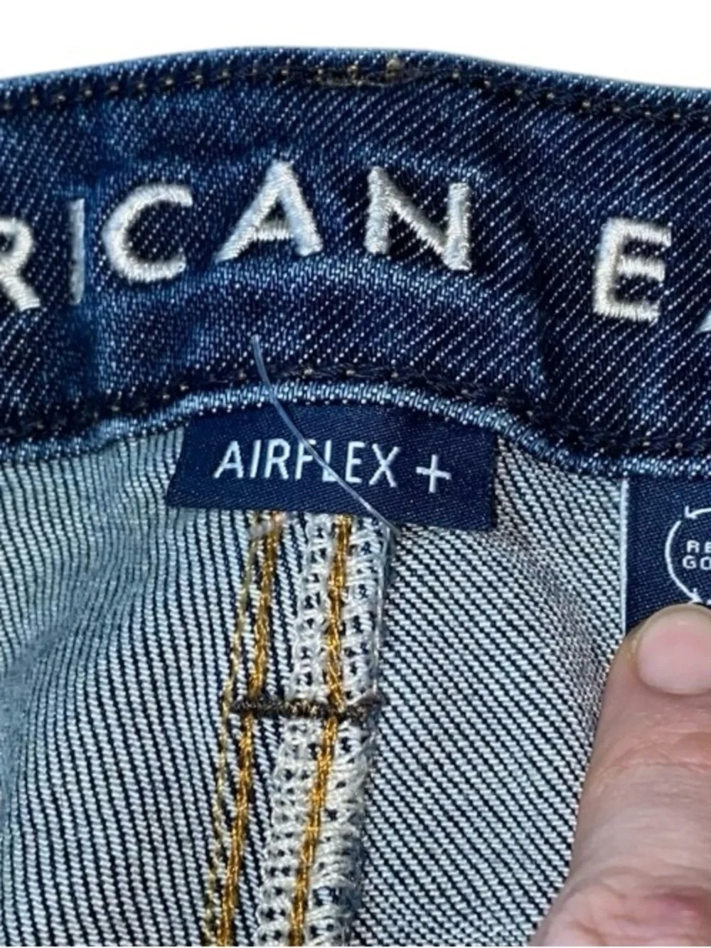 American Eagle Airflex + Denim Shorts Blue Distressed Mens Size 36 (V-1)